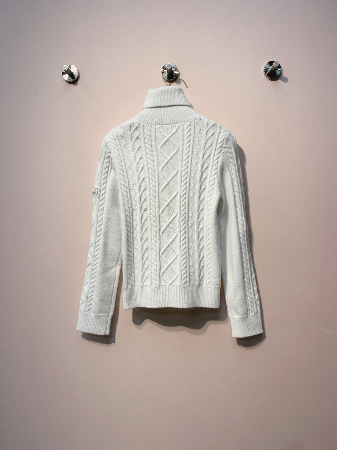 Chanel 25 Cable-knit Turtleneck Sweater Cashmere 317402