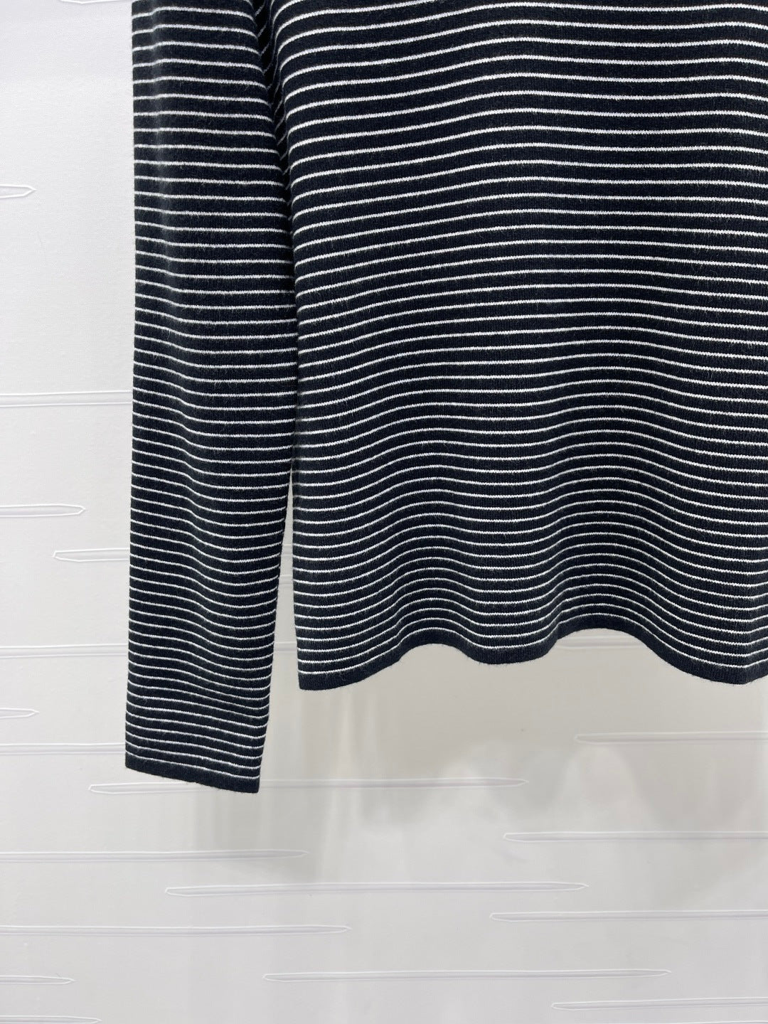 Chanel 2026 Striped Turtleneck Long Sleeve Sweater Wool