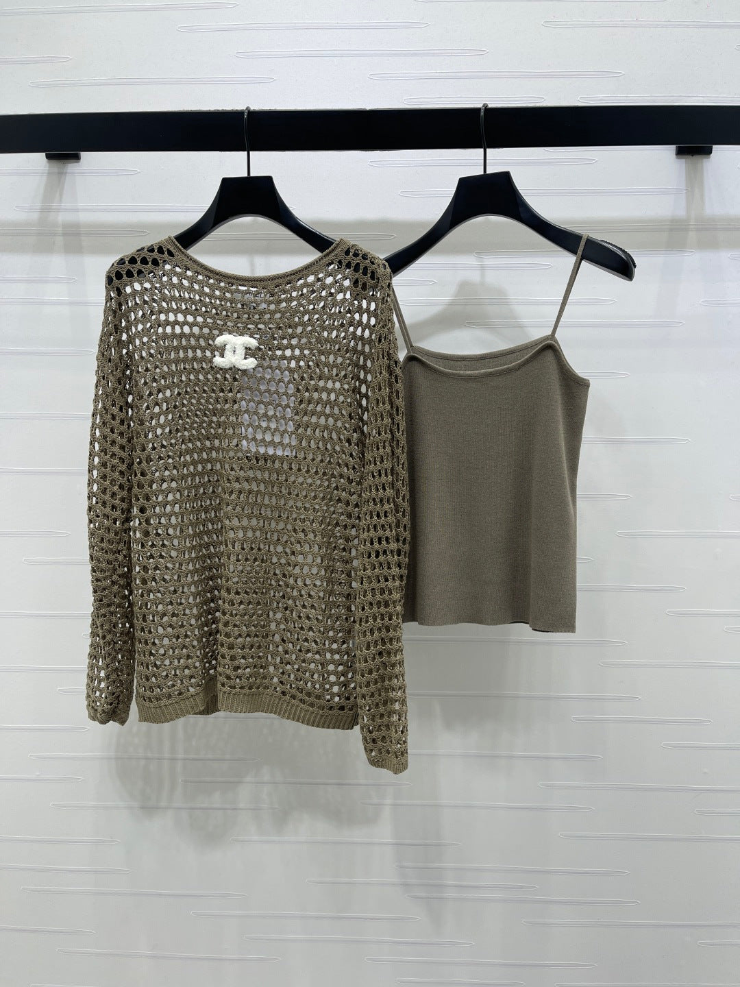 Chanel 2026 Two-piece Layered Knit Long-sleeved Set Wool