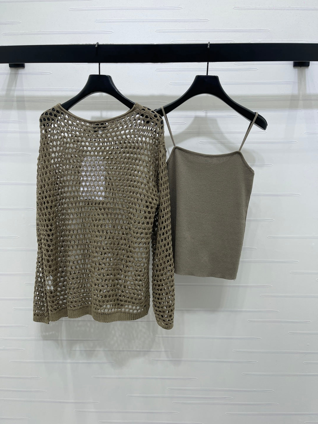 Chanel 2026 Two-piece Layered Knit Long-sleeved Set Wool