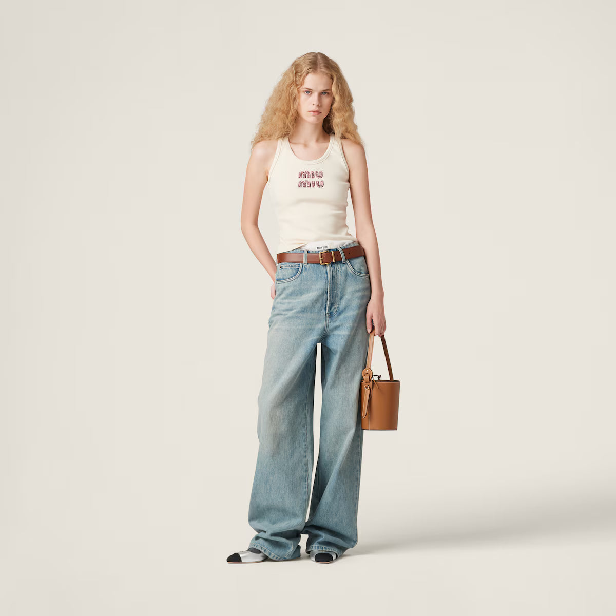 Miu Hand-beaded camisole