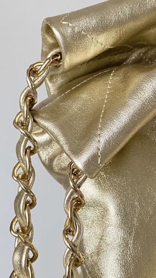 CC Medium Hobo Bag 42Metallic Gold Calfskin