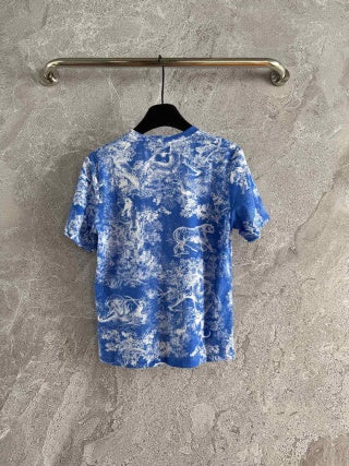 CD Animal T-shirt Cotton Linen