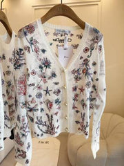 CD 25 Flower Sweater Multicolor Silk Mohair