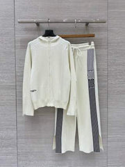 CD 25 Knitted Suit White Cotton