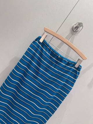 Prada 25 Striped Set Blue Cotton 210598