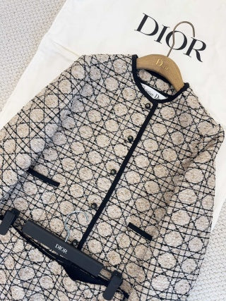 CD 25 Diamond Suit Beige black Cotton Polyester