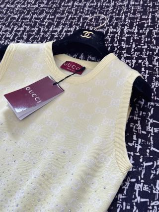 Gucci 25 Diamond Knitted Vest Wool