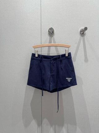 Prada 25 Shirt and Drawstring Short Set Cotton and Linen