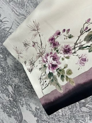 CD 25 Floral Print Maxi Skirt Beige Polyester