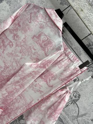 CD 25 Print Suit Pink and Light Blue Cotton