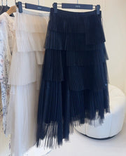 CD 25 Pleated Chiffon Skirt Polyester