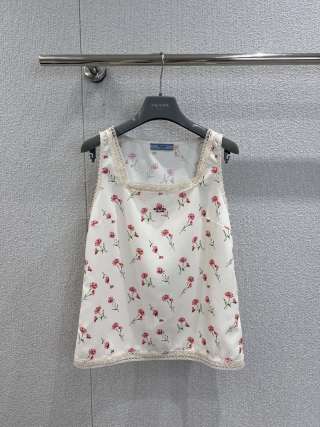 Prada 2025 Floral Set White mix Red Cotton 223007