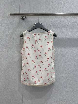 Prada 2025 Floral Set White mix Red Cotton 223007