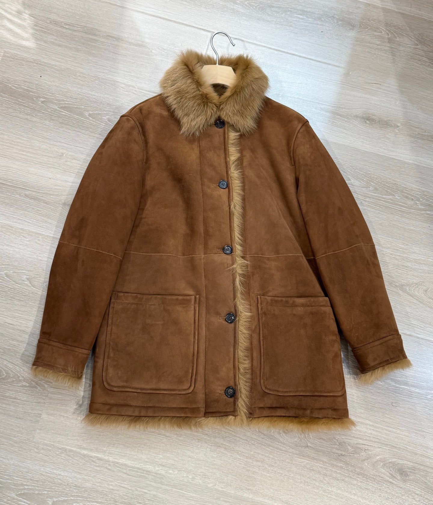 LP 25 Shearling Tuscan-Style Oversized Jacket Suede Fur 314290