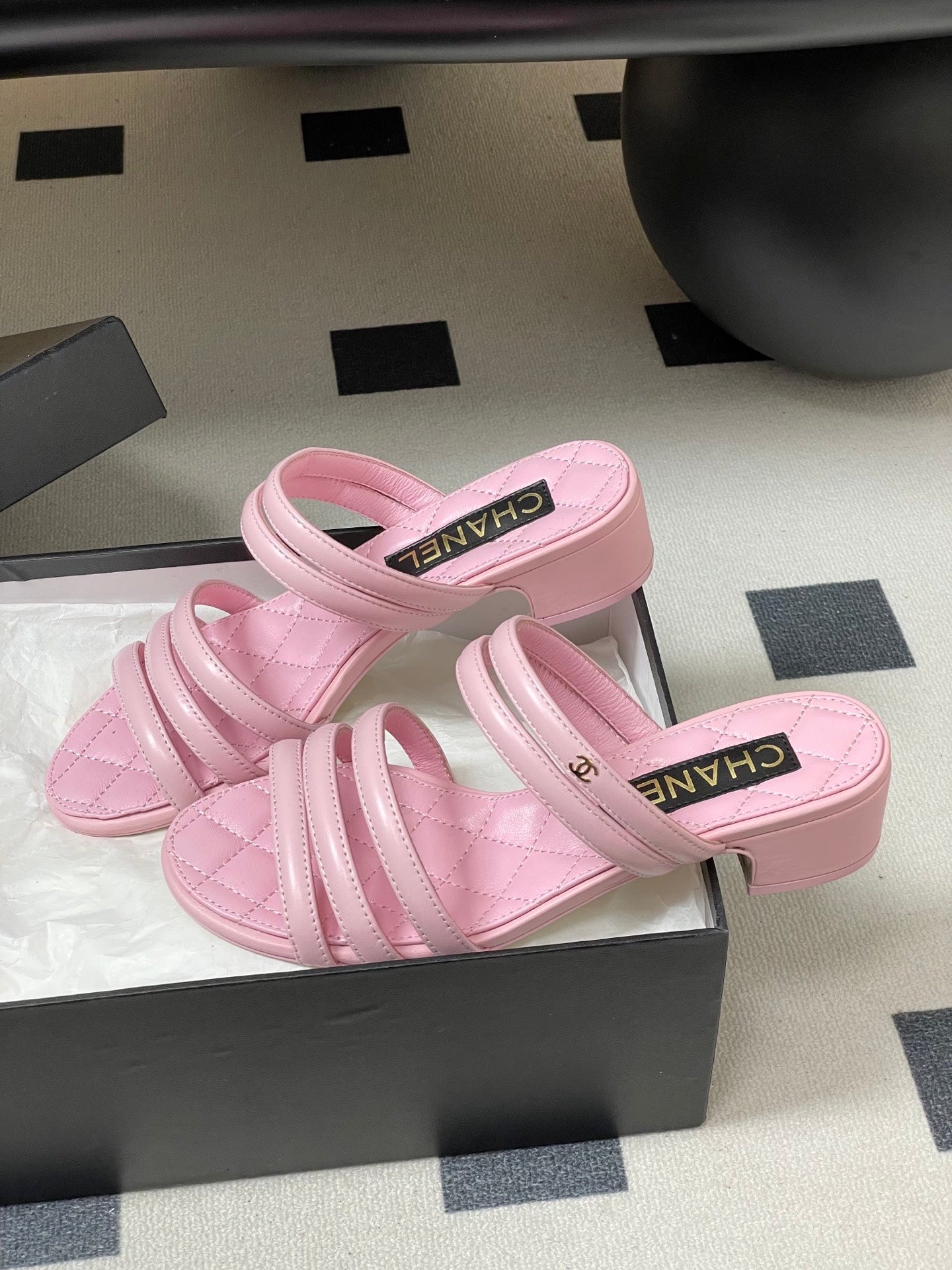 CC 26 Quilted 30mm Sandal Sheepskin 593268