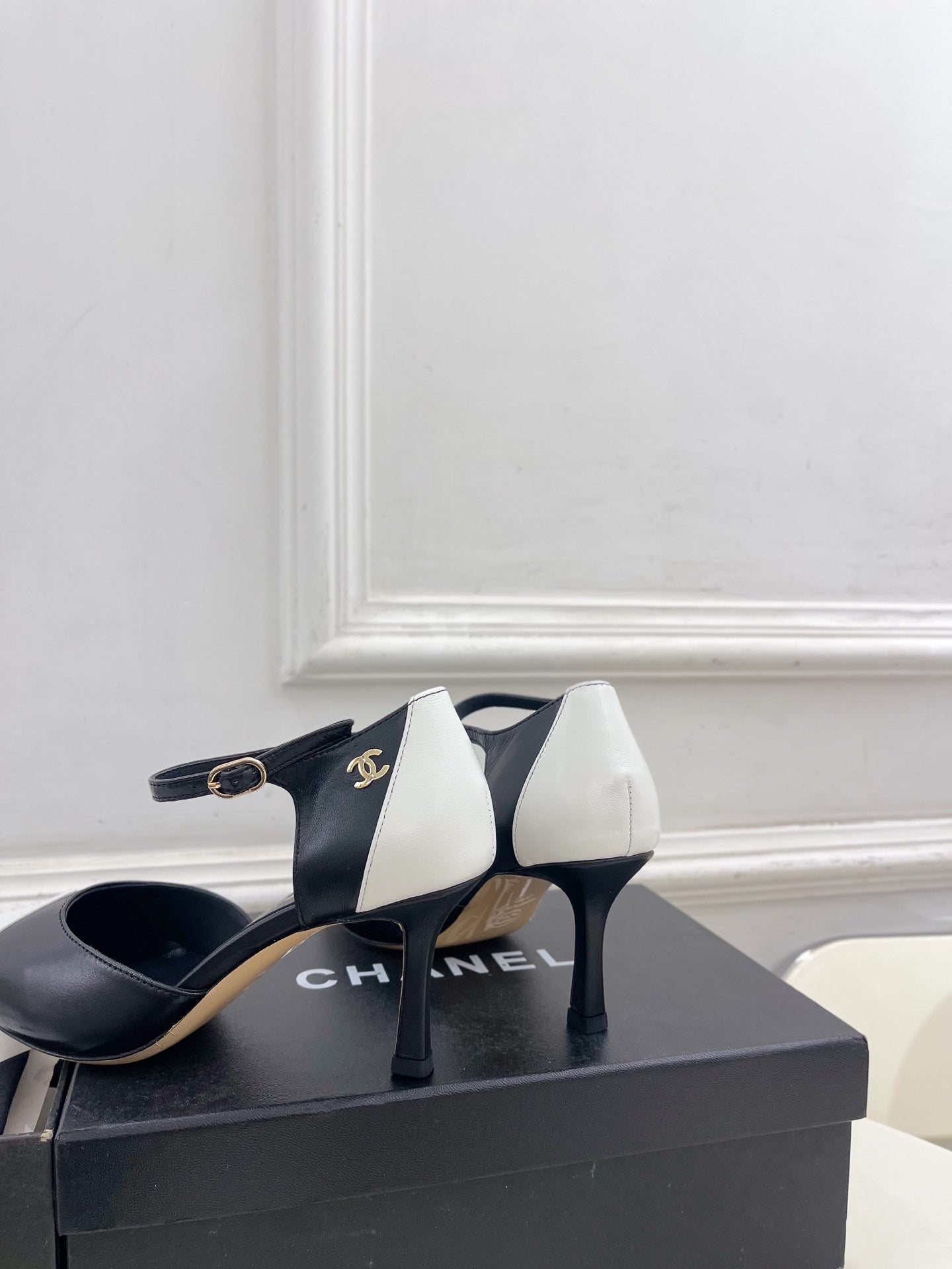 CC 26 Chanel Slingback Heels 75mm Lambskin 586934