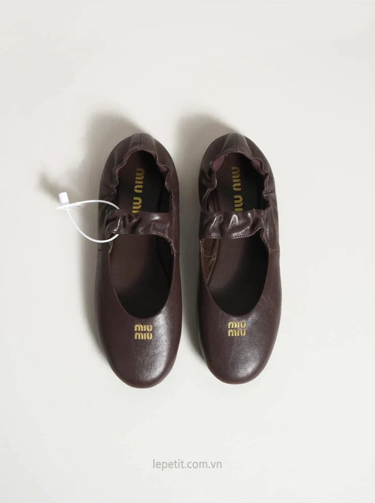 Ruches Nappa Leather Ballerinas 174