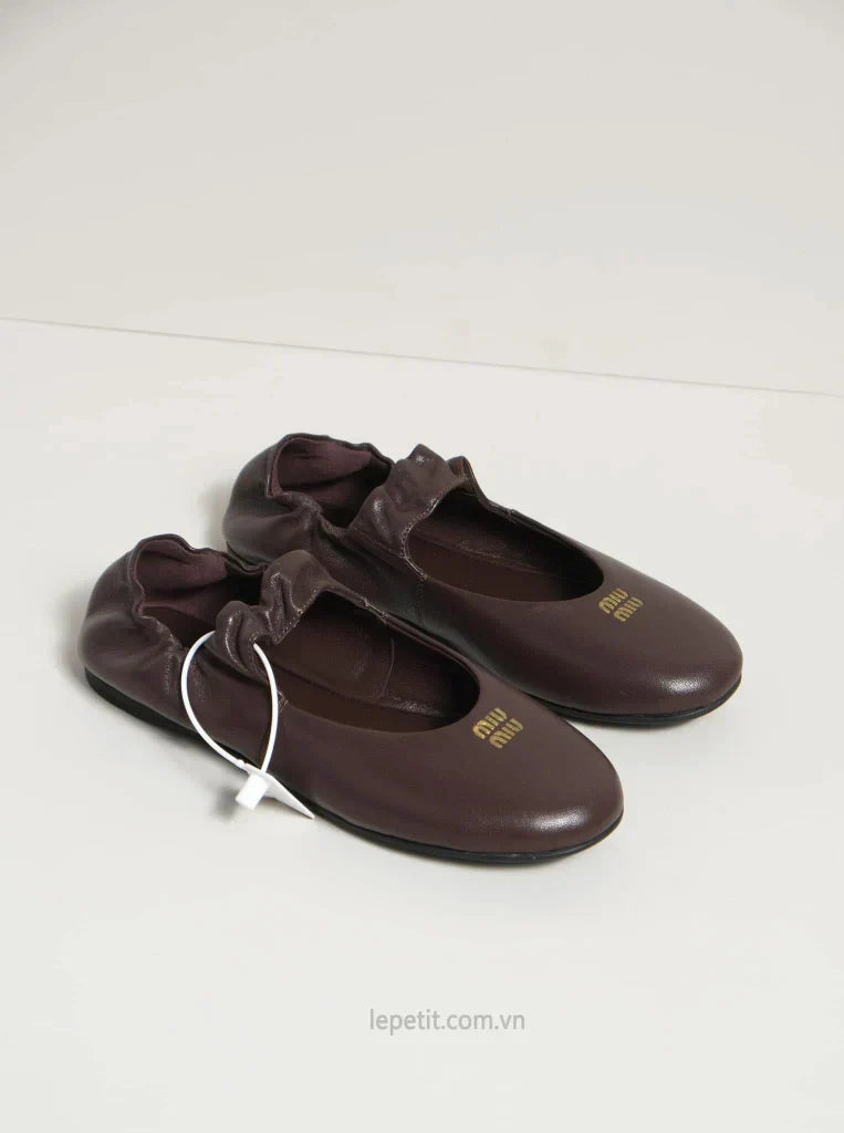 Ruches Nappa Leather Ballerinas 174