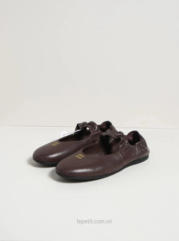 Ruches Nappa Leather Ballerinas 174