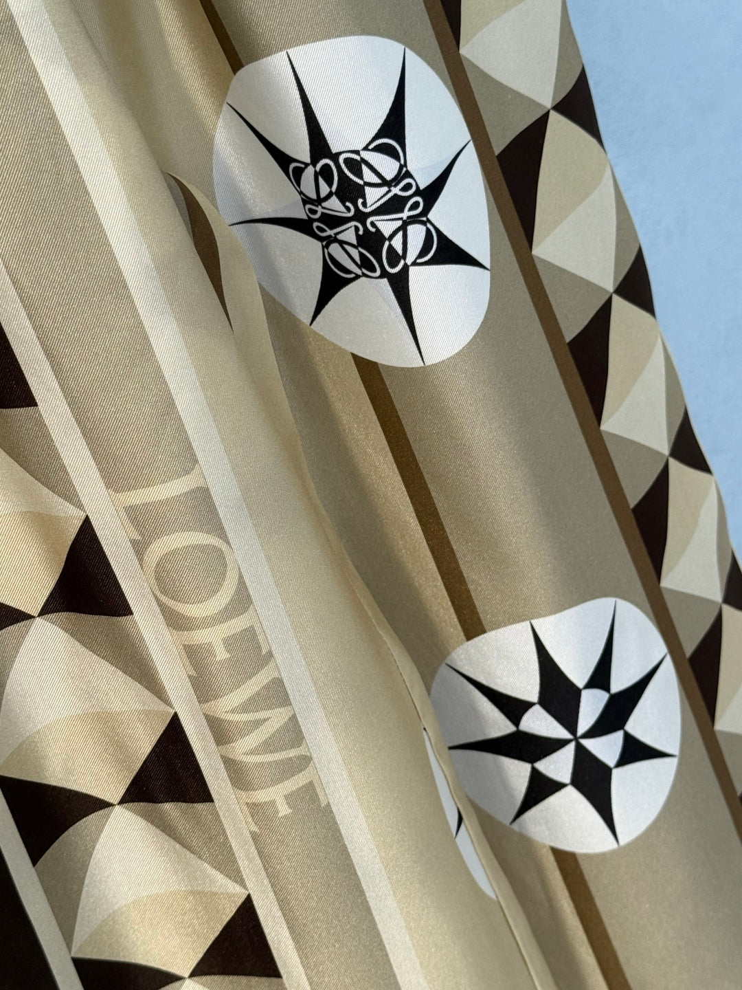 Loewe 25 Pant Beige Brown Silk