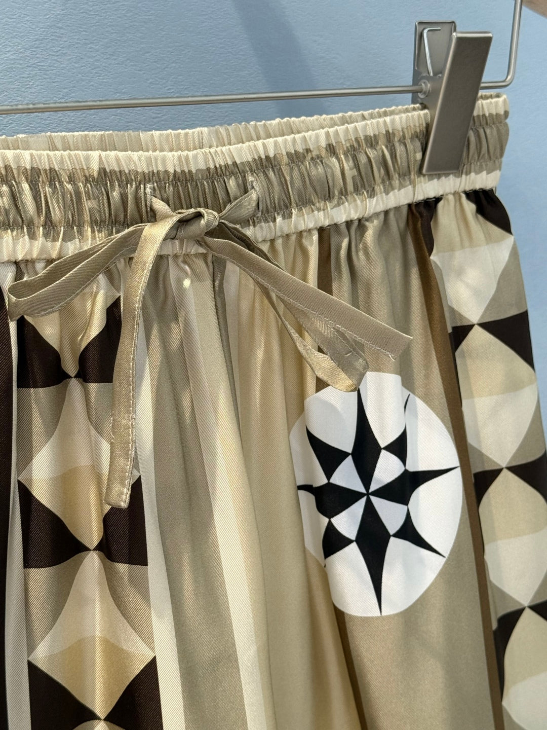 Loewe 25 Pant Beige Brown Silk