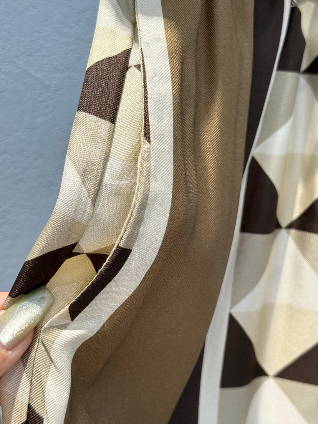 Loewe 25 Pant Beige Brown Silk