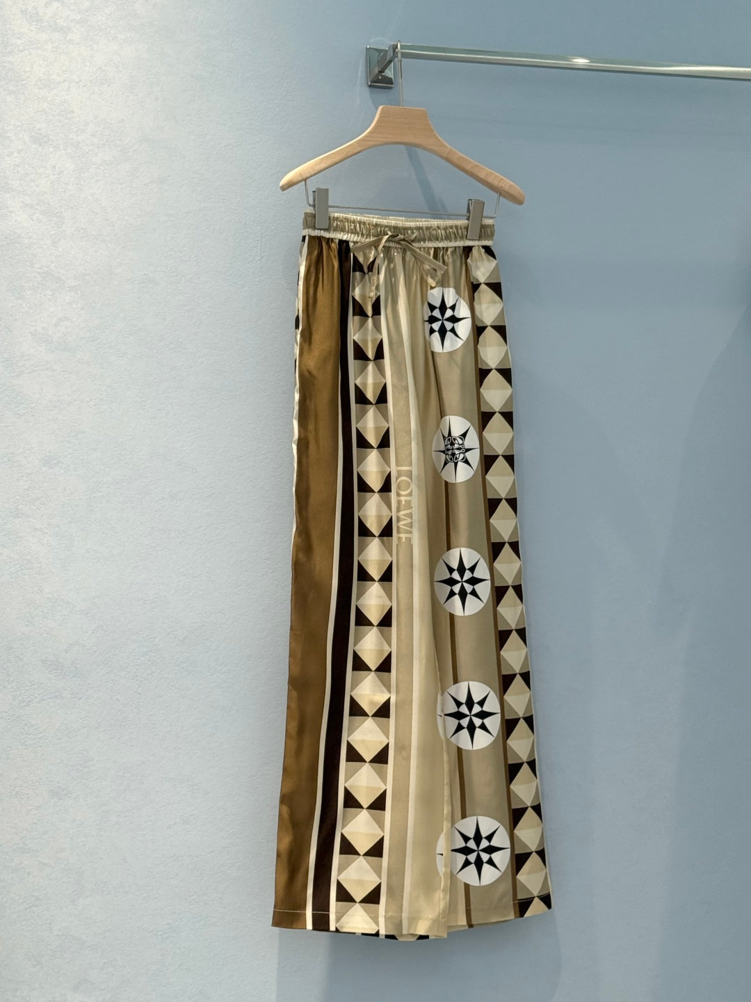 Loewe 25 Pant Beige Brown Silk