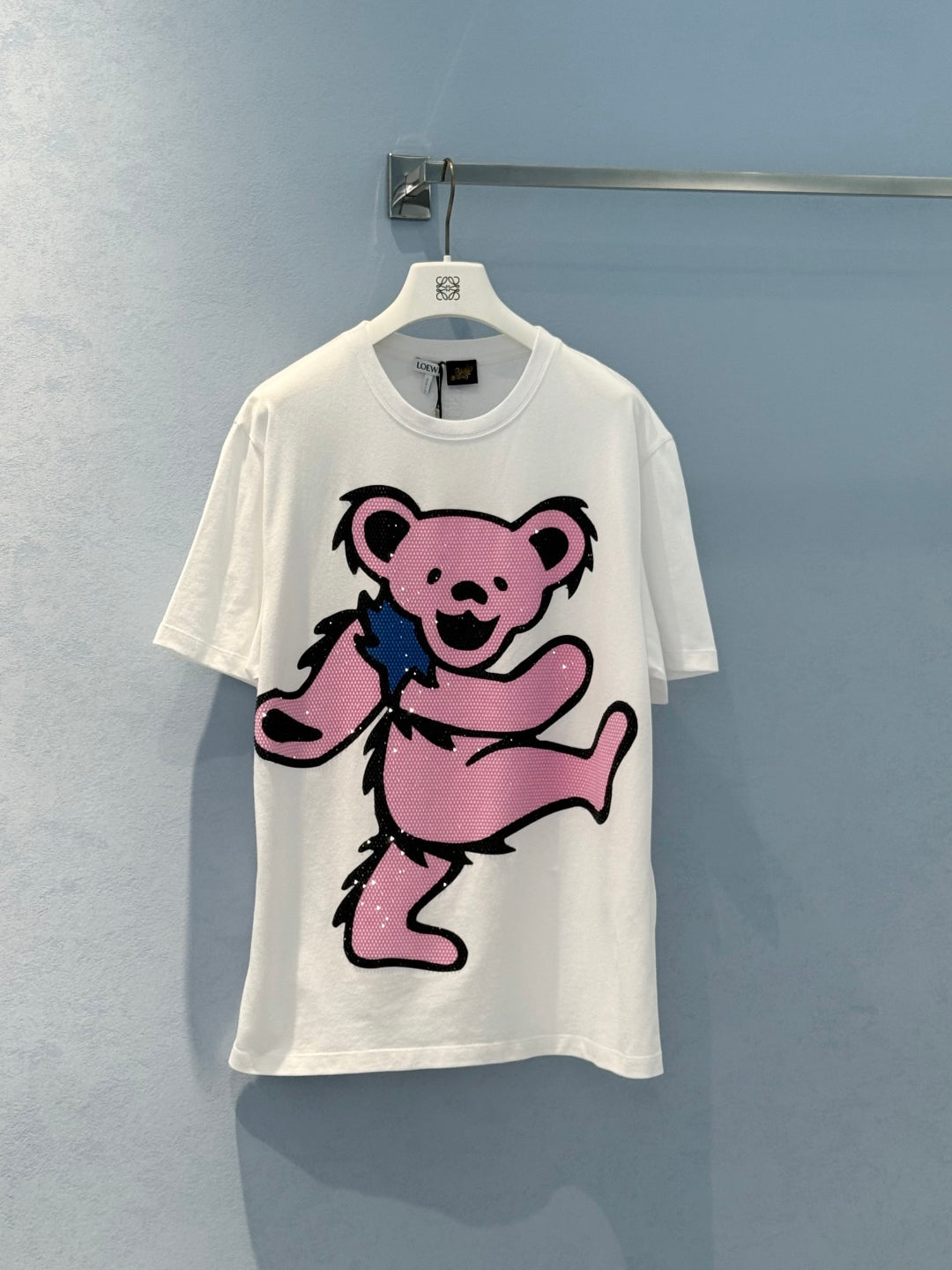 Loewe 25 Pink Bear T-shirt White Cotton