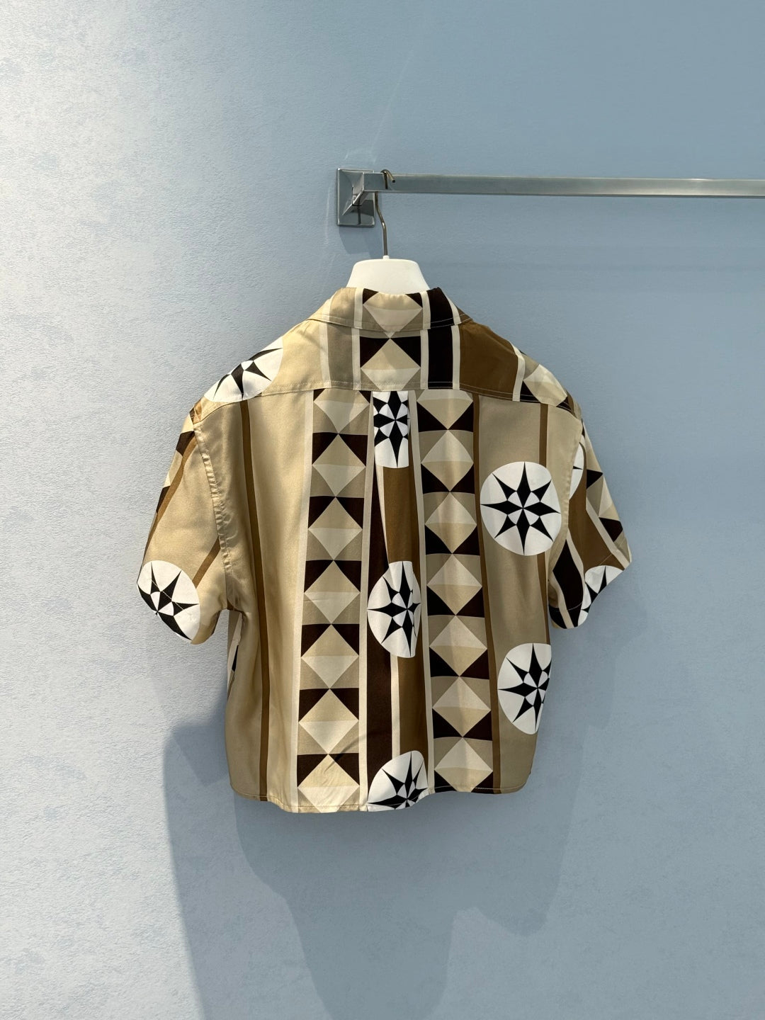 Loewe 25 Shirt Beige Brown Silk