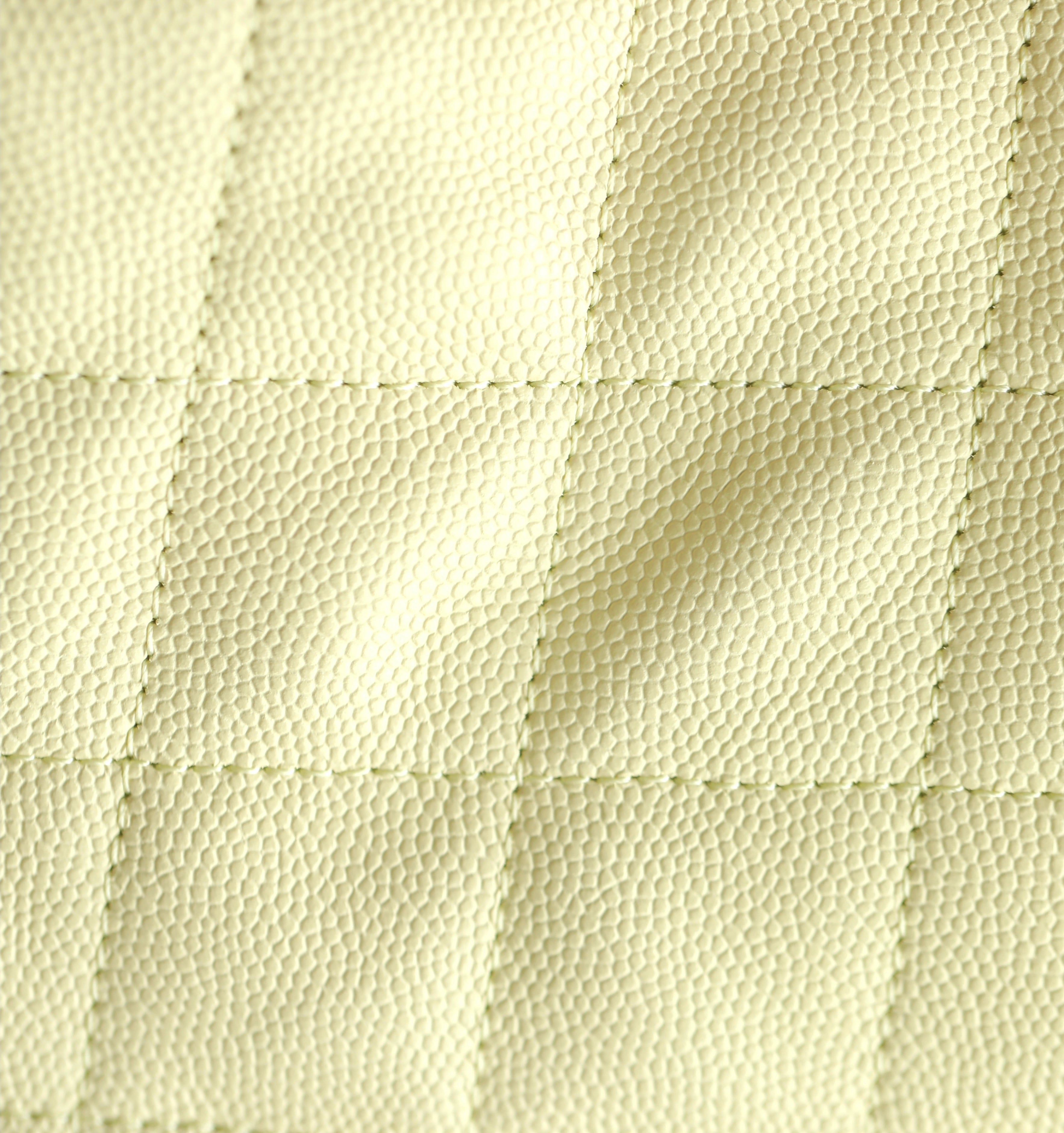 Chanel 2025 Hobo Bag 40cm Light Yellow Caviar Leather 344300