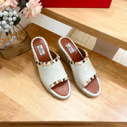 Valentino Mule Wedge White  Leather 240594