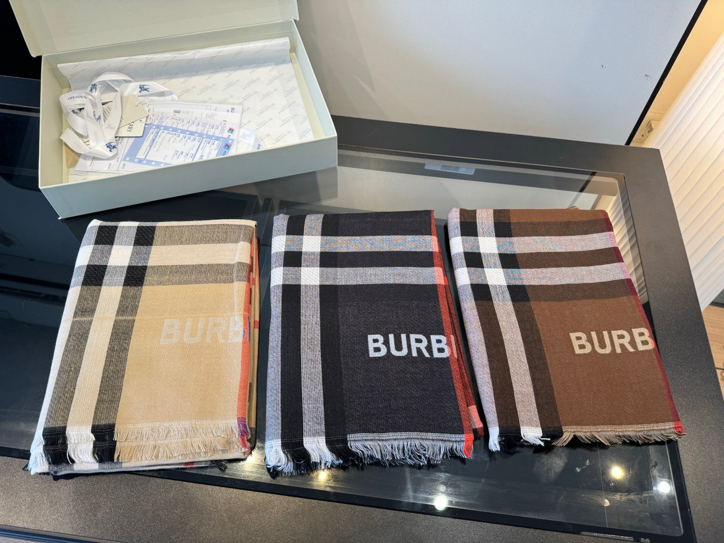 BBR Long Scarf 200CM Beige Cashmere 293340