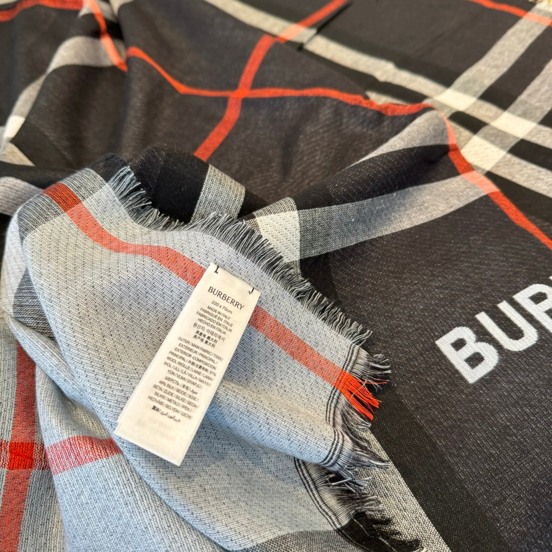 BBR Long Scarf 200CM Black Cashmere 293339