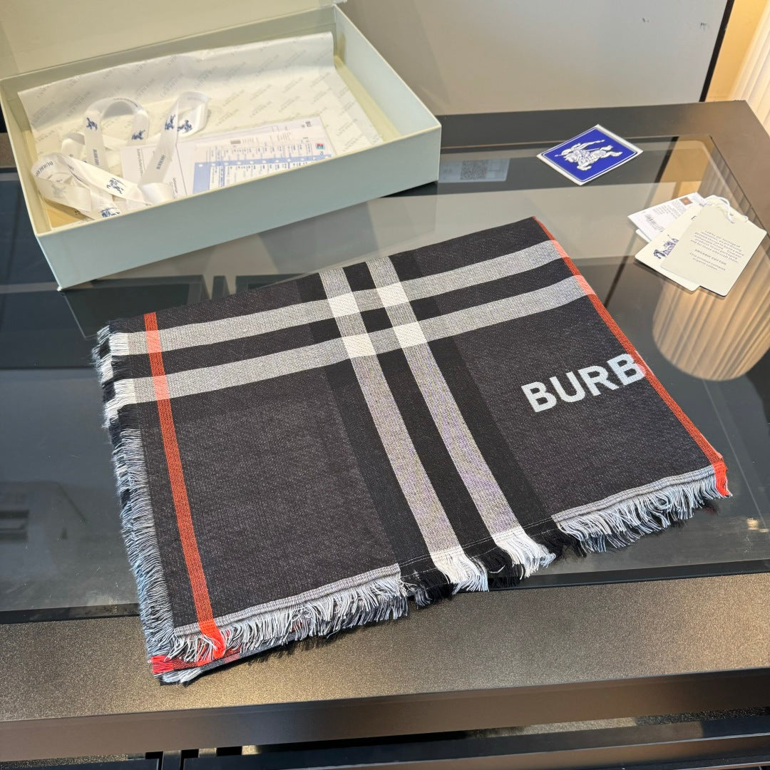 BBR Long Scarf 200CM Black Cashmere 293339