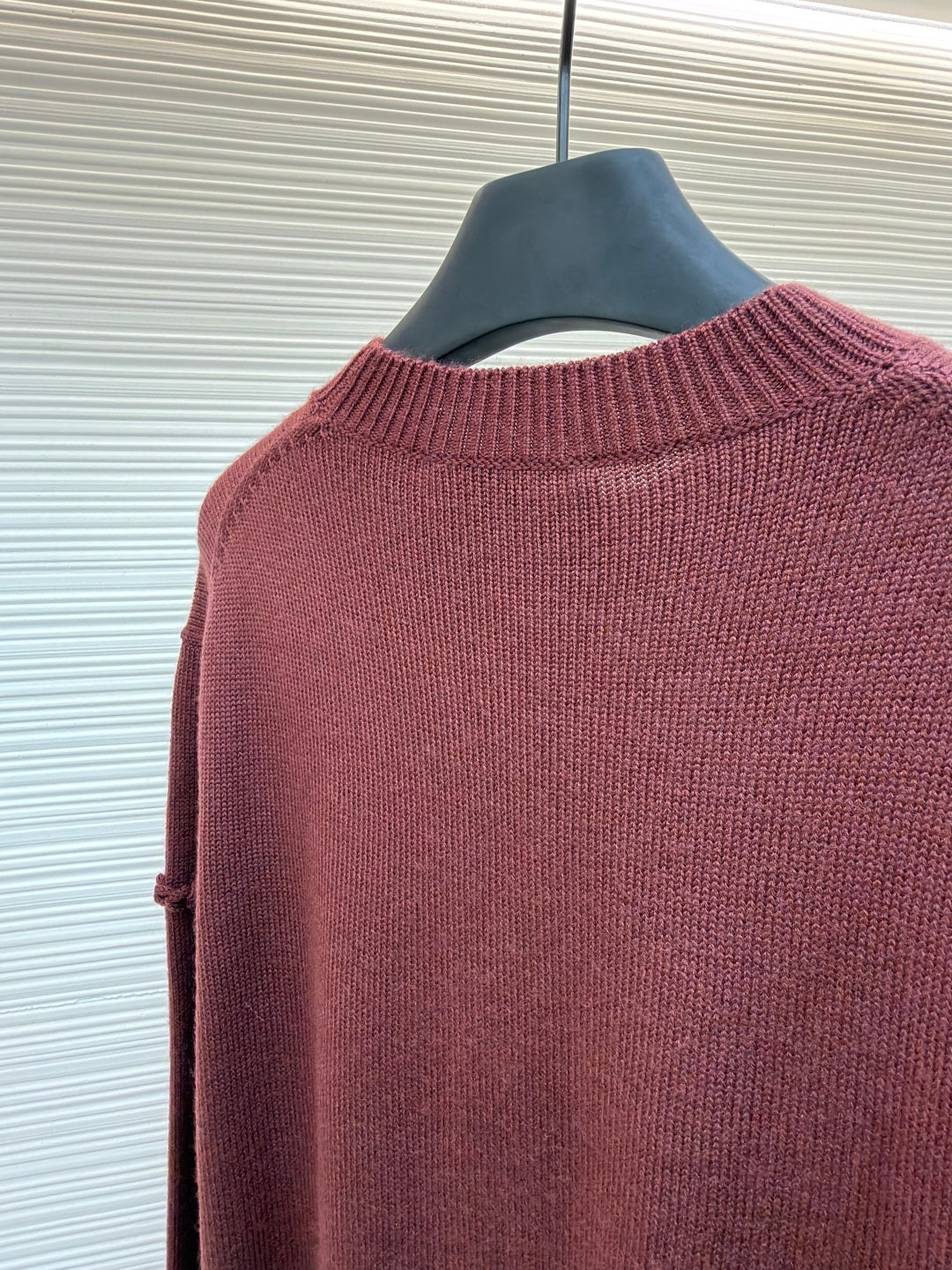 Dior 2025 Ribbon Knit Sweater Burgundy Wool 746473