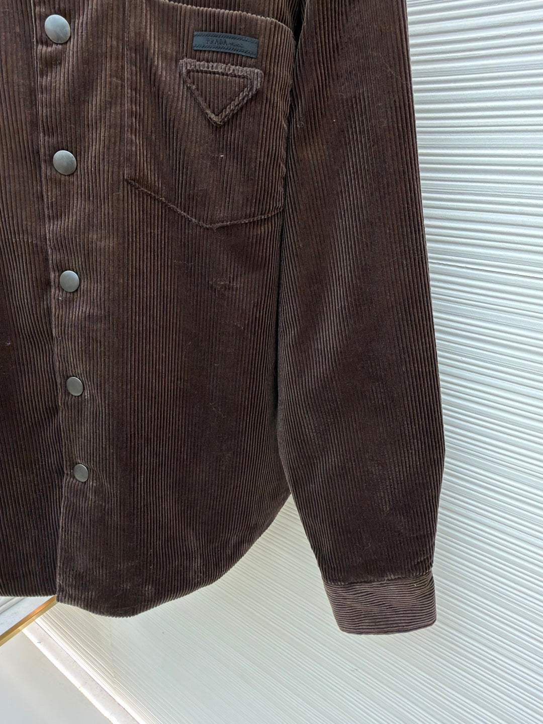 Prada 2025 Shirt Jacket Brown Cotton Wool