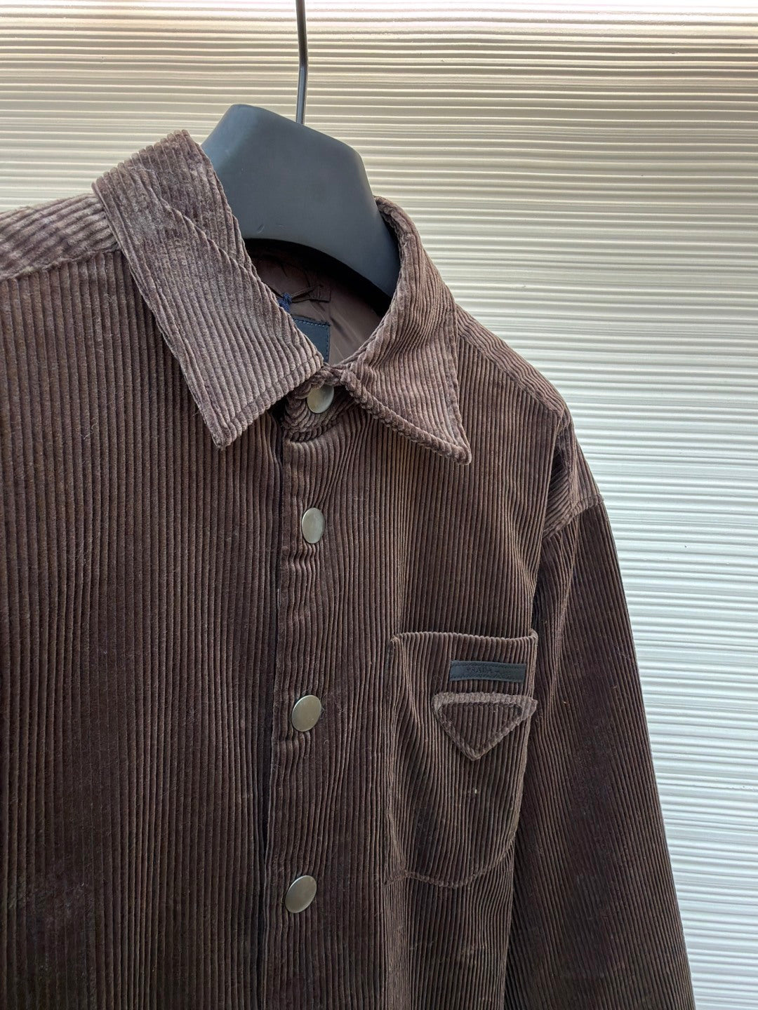 Prada 2025 Shirt Jacket Brown Cotton Wool
