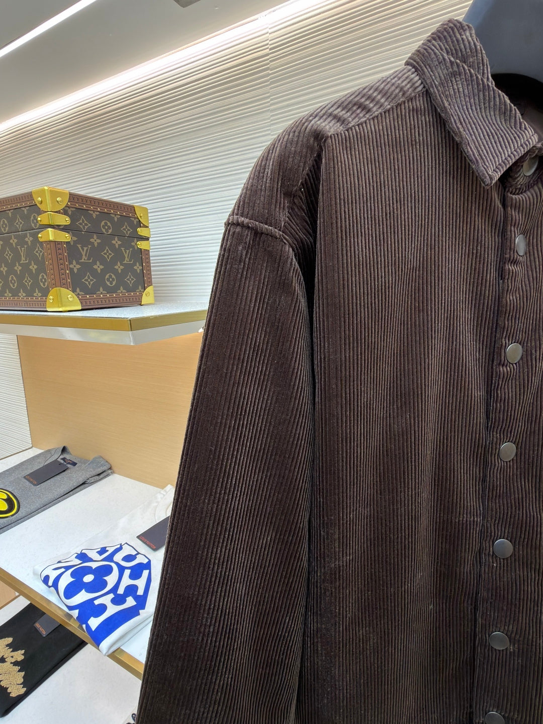 Prada 2025 Shirt Jacket Brown Cotton Wool