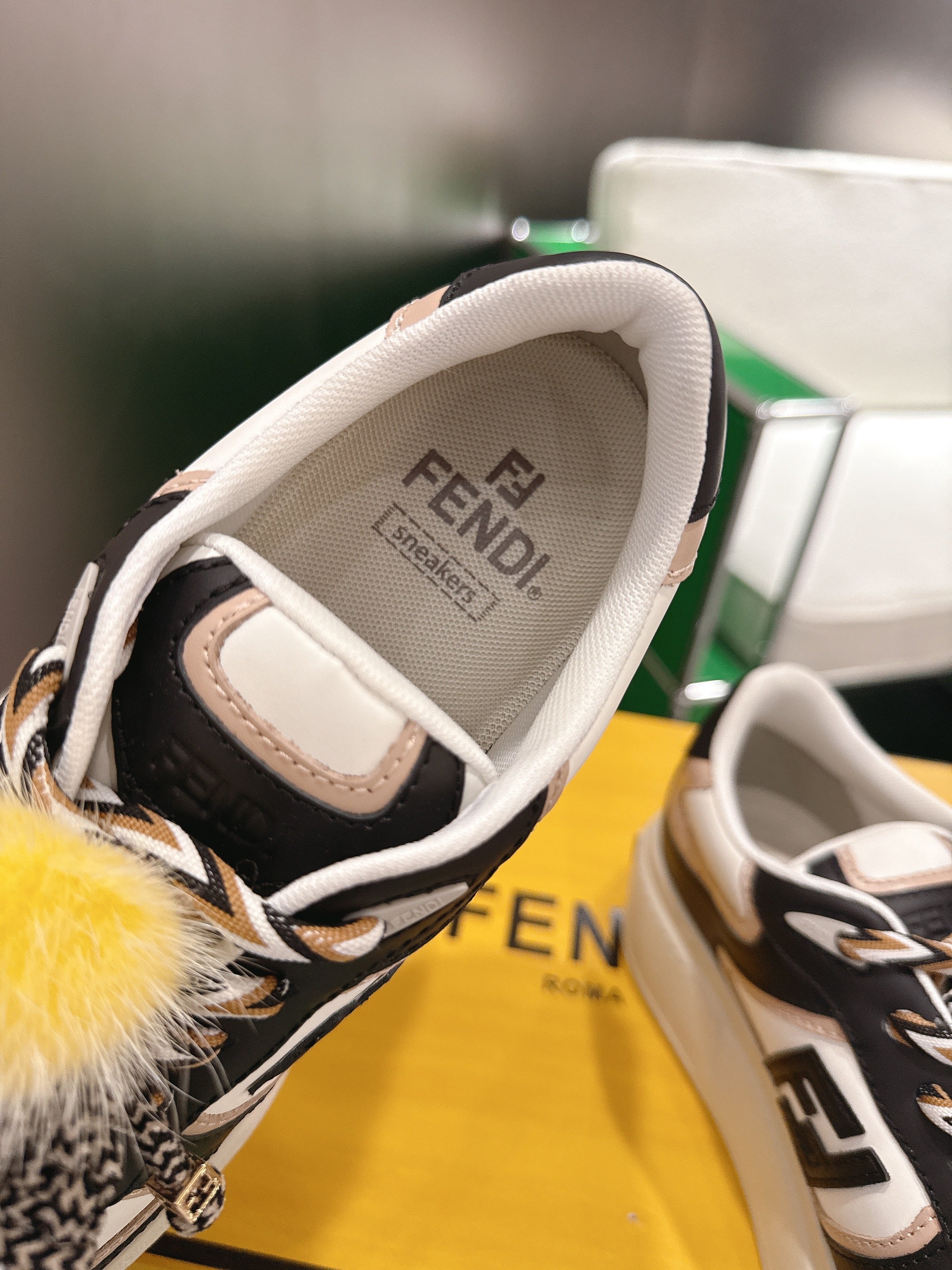 Fendi 2025 Match Platform Sneakers Black Leather 562576