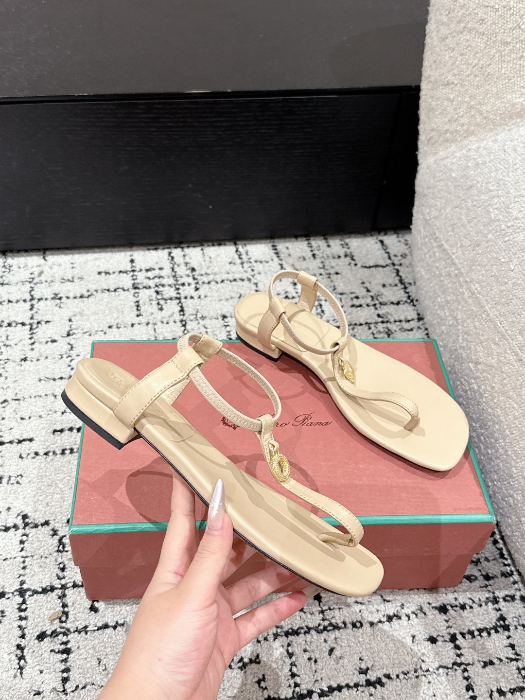 LP Mindil Infra Sandal Light Beige Sheepskin 312458