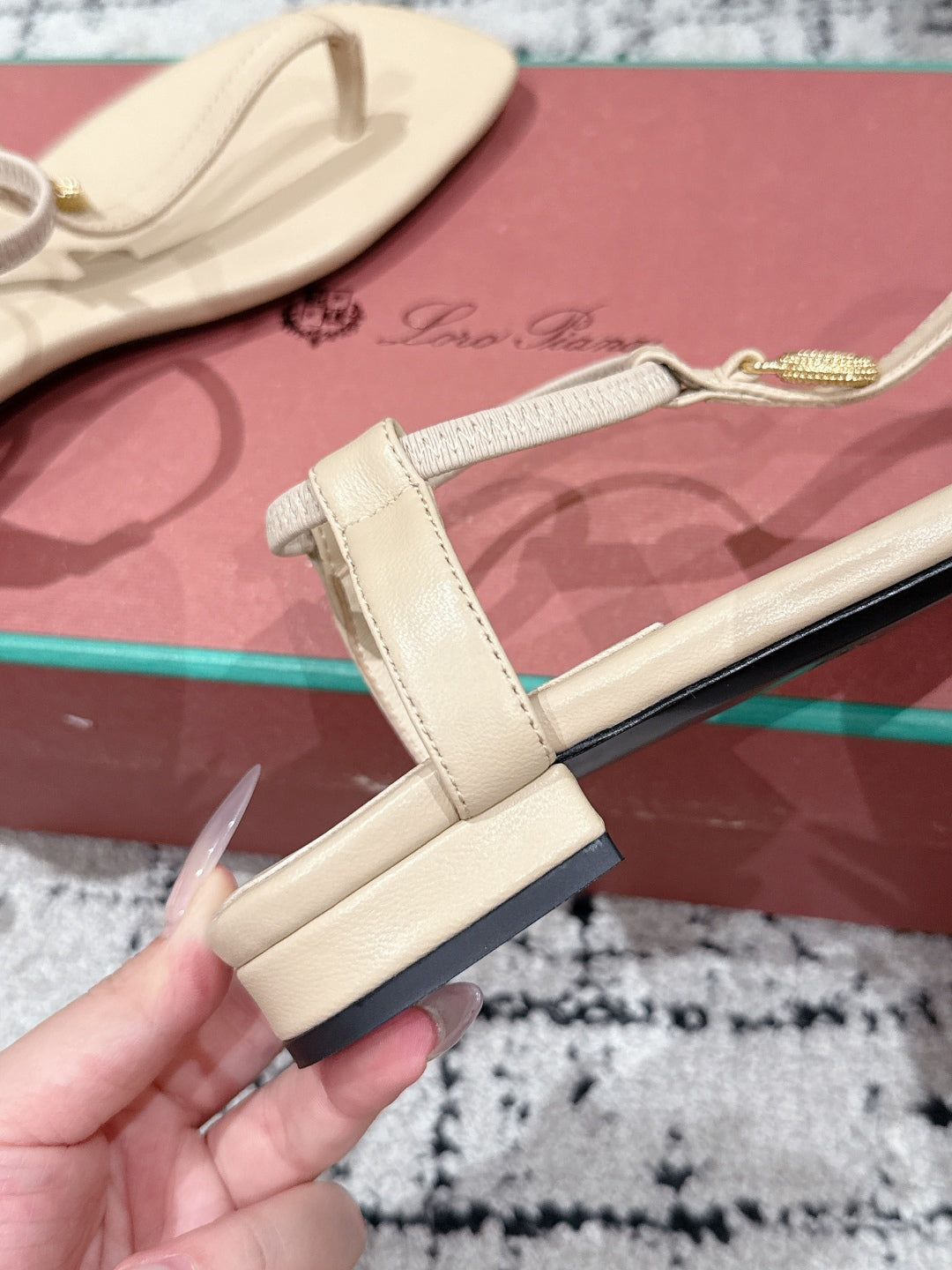 LP Mindil Infra Sandal Light Beige Sheepskin 312458