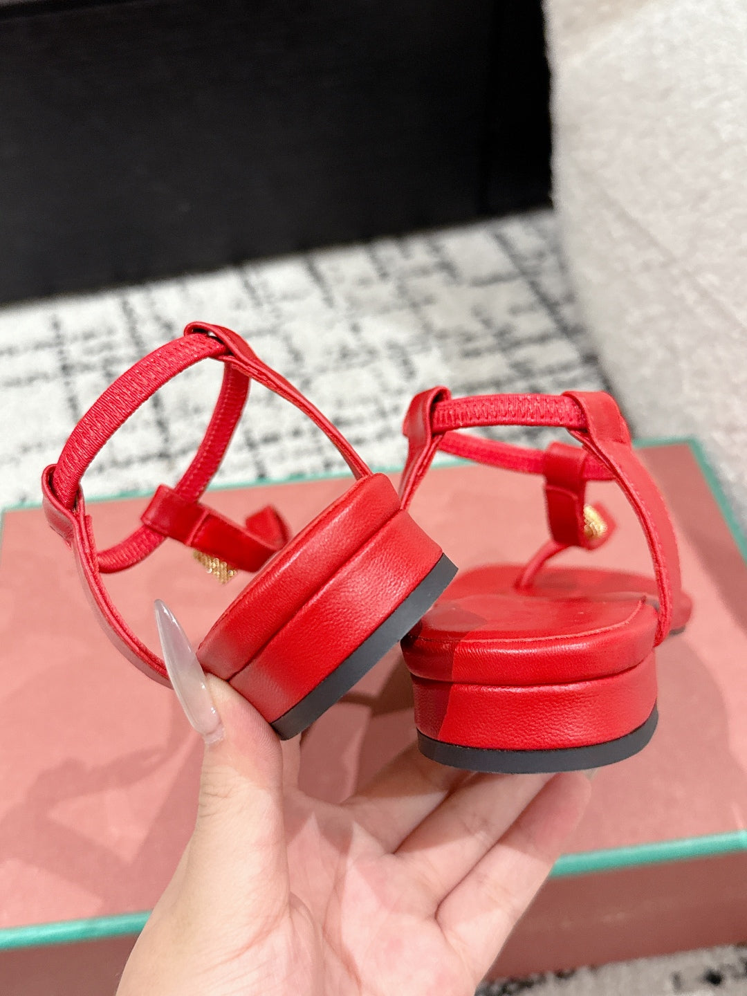 LP Mindil Infra Sandal Red Sheepskin 312462