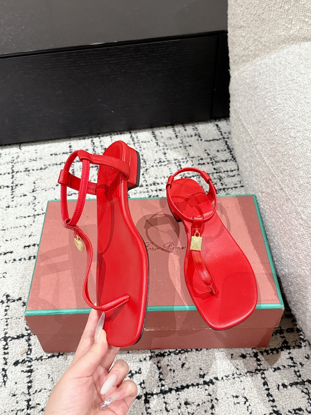 LP Mindil Infra Sandal Red Sheepskin 312462