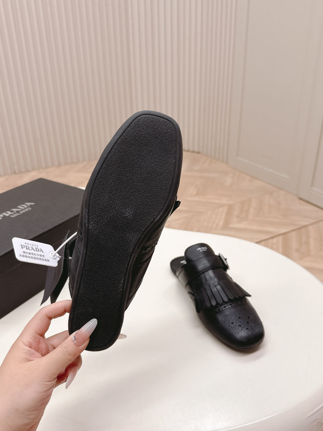 PRA 26S Mule Black Calfskin 600593