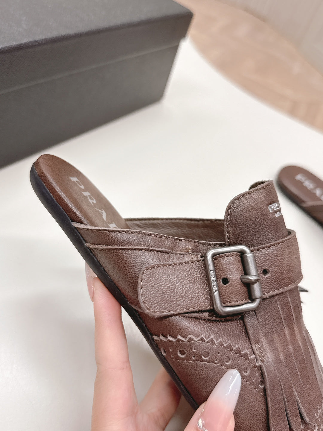 PRA 26S Mule Brown Calfskin 600592