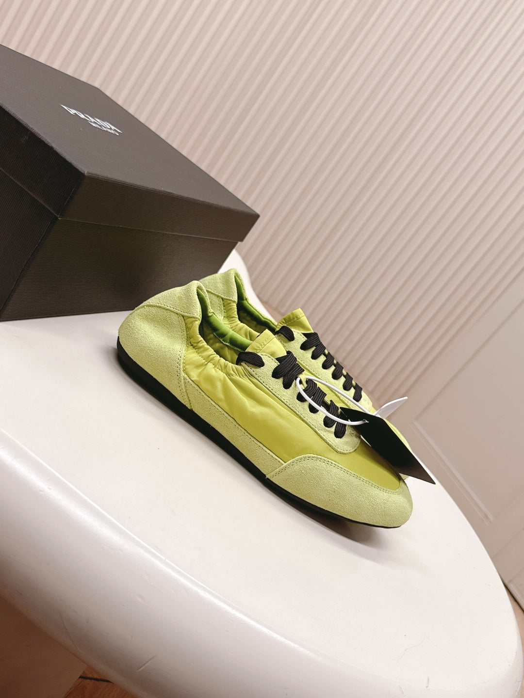 PRA 26S Sneaker Lime Green Suede Canvas 600601