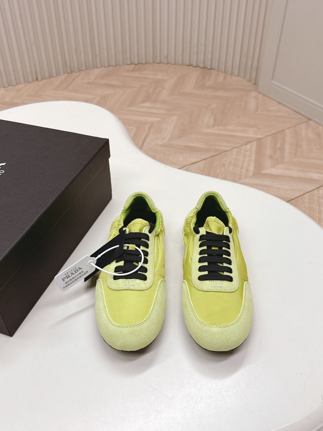 PRA 26S Sneaker Lime Green Suede Canvas 600601