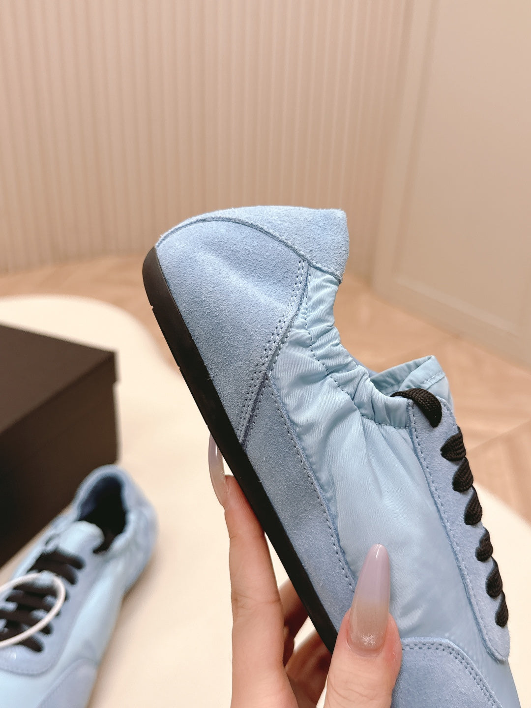 PRA 26S Sneaker Light Blue Suede Canvas 600602