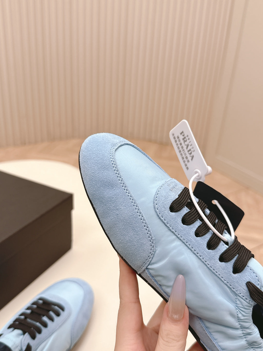 PRA 26S Sneaker Light Blue Suede Canvas 600602